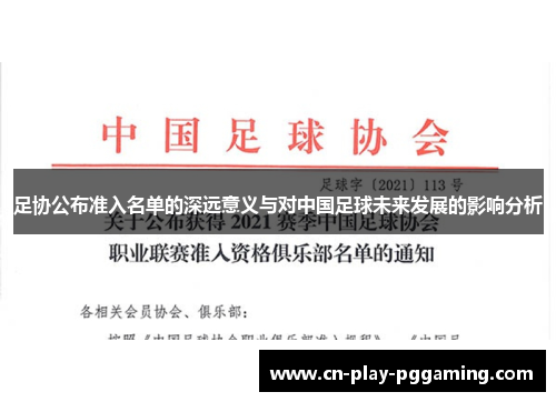 足协公布准入名单的深远意义与对中国足球未来发展的影响分析